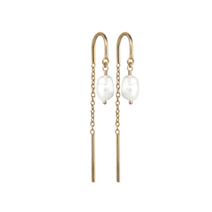 Baroque Pearl Chain Earring