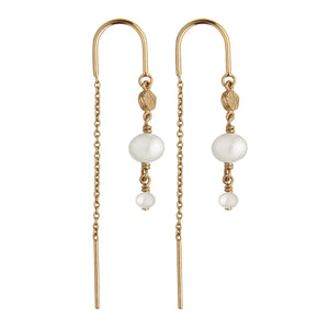 Cordelia Pearl Chain Earrings
