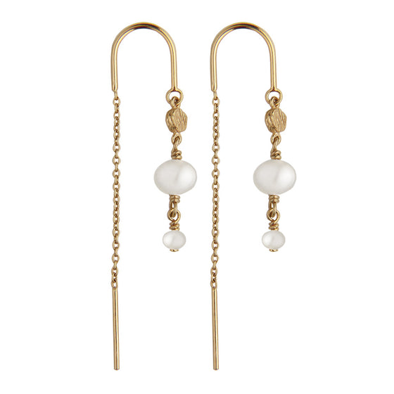 Cordelia Pearl Chain Earrings
