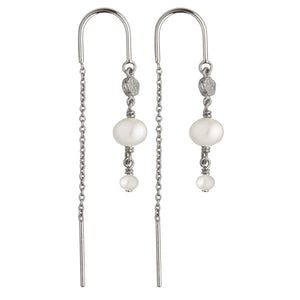 Cordelia Pearl Chain Earrings