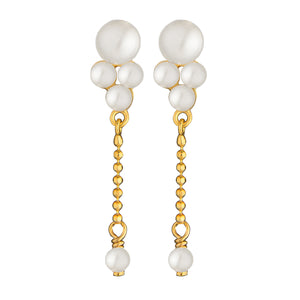 Cordelia Pearl Cluster Øreringe