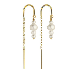 Cordelia Pearls on a Row Øreringe