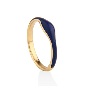 Balance Blue Enamel Ring