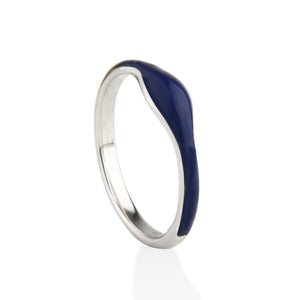 Balance Blue Enamel Ring