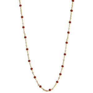Ruby Wine Beaded Halskæde