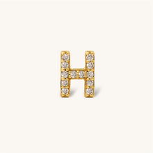  Diamond letter "H" 14K gold, 0.036 ct Wesselton SI1