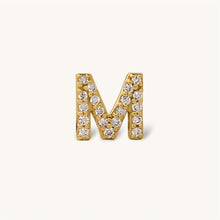  Diamond letter "M" 14K gold, 0.057 ct Wesselton SI1