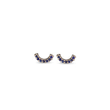  HAPPY EARRINGS 14K GOLD WITH BLUE SAPPHIRES