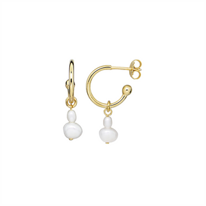 Cordelia -  Pearl Pendant Hoop 
