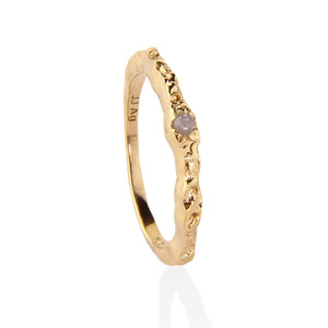 I Am Gold Moonstone Ring