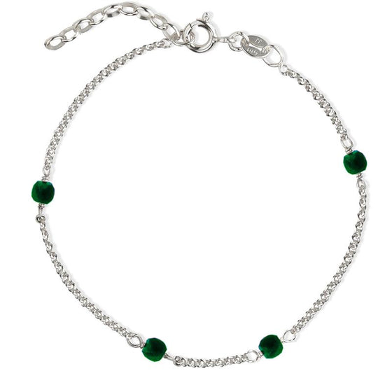 Love Eye Bracelet - Green agate