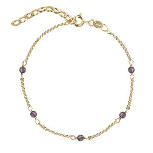 I AM GOLD Lilla Ametyst Armbånd